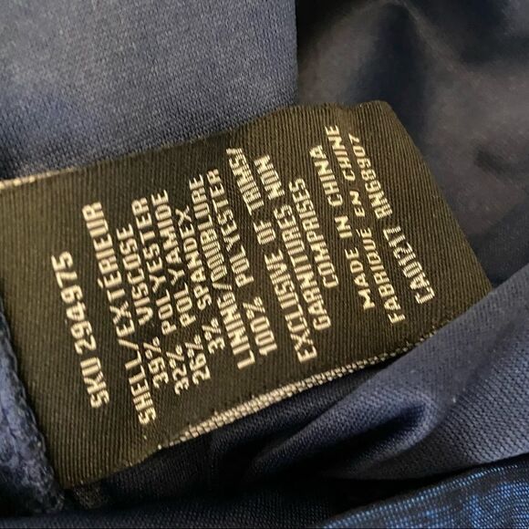 LE CHATEAU Blue Metallic Strapless Fitted Dress S - Picture 6 of 9